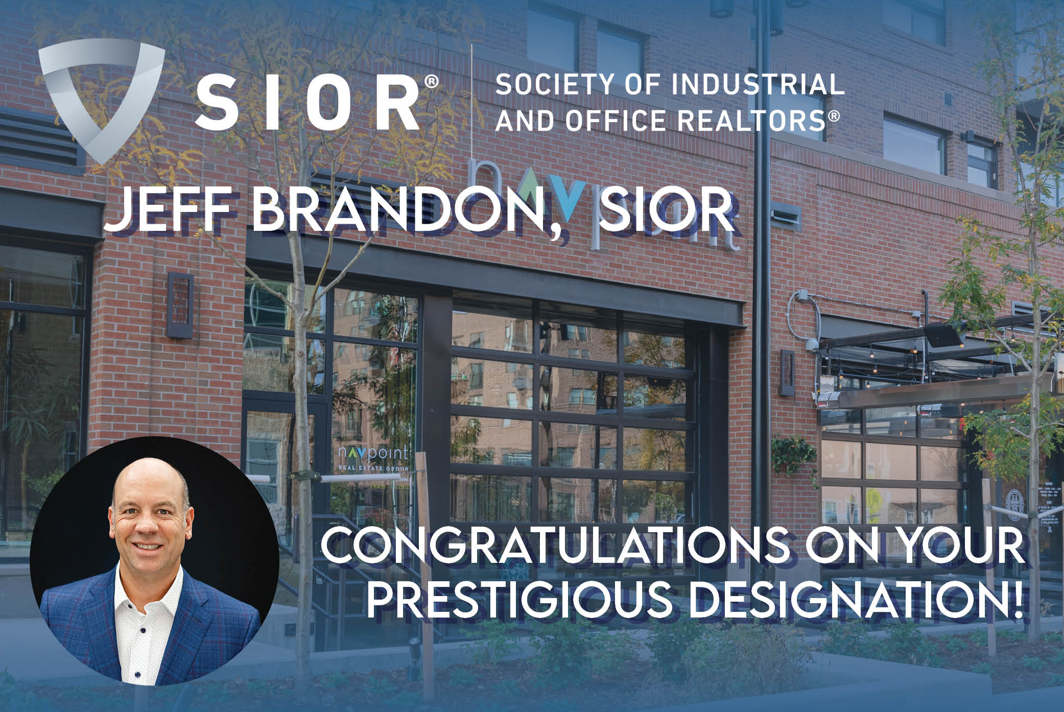 Jeff Brandon Earns Prestigious SIOR Designation
